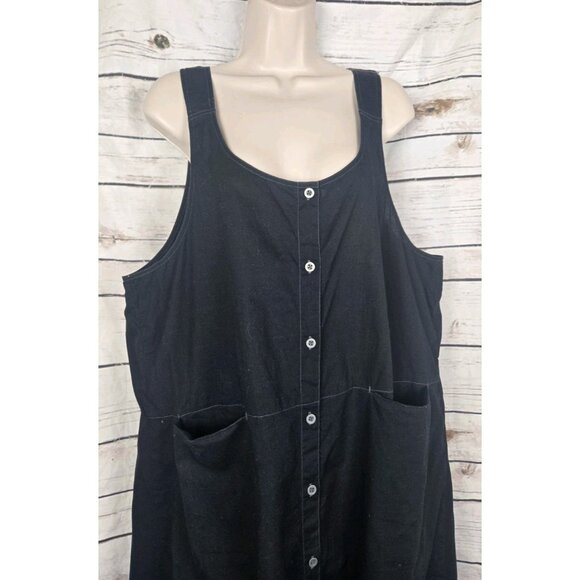 Gudrun Sjoden Black Button-Front Dress - Picture 2 of 11